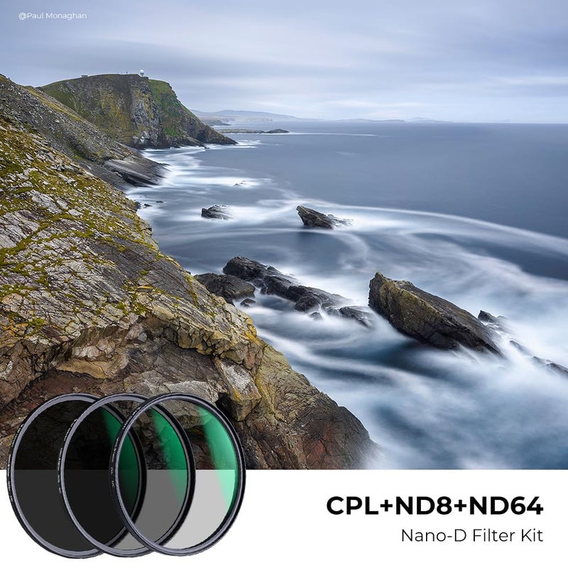K&F CONCEPT 55mm Lens Filter Kit Neutral Density ND8 ND64 CPL Circular Polarizer Filter Set with 24 Multi-Layer Coatings for Camera Lens - Image 2